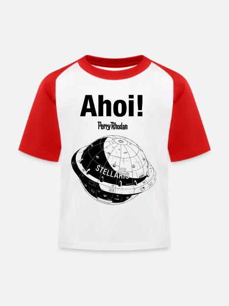 PERRY RHODAN Ahoi schwarz STELLARIS - Kinder Baseball T-Shirt - Weiß/Rot