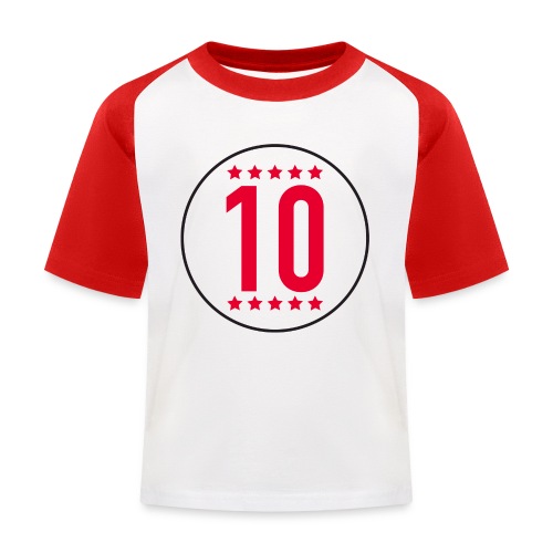 10stelle - Maglietta da baseball per bambini