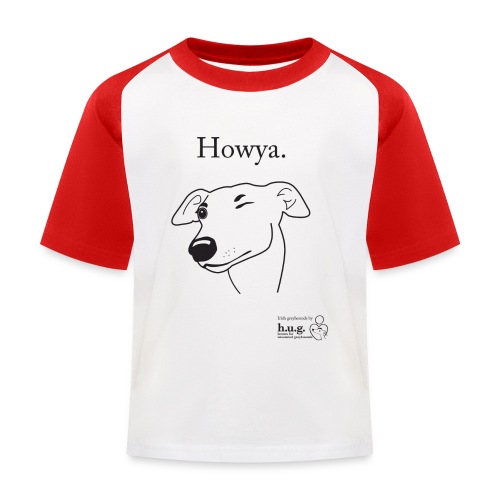 Howya Greyhound in black - Kids' Baseball T-Shirt
