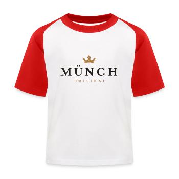 Münch Original Family Logo - Kids' Baseball T-Shirt - white/red - Front
