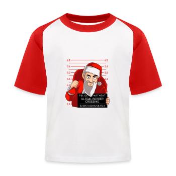 Nicholas passe illégalement la frontière - T-shirt baseball Enfant - blanc/rouge - Devant
