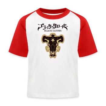 Black Clover - Kids' Baseball T-Shirt - white/red - Front