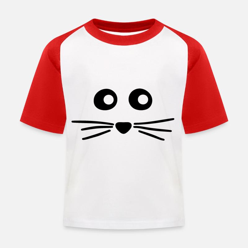 Mouse Carino Mouse Look - Maglietta da baseball per bambini - bianco/rosso