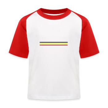Stolz, ein BELGISCHER Unterstützer zu sein - großartig - Kinder Baseball T-Shirt - Weiß/Rot - Vorne