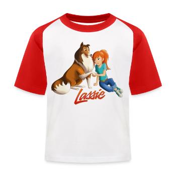 Lassie Zusammen Mit Zoé - Kinder Baseball T-Shirt - Weiß/Rot - Vorne