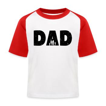 Cadeau de la fête des pères - T-shirt baseball Enfant - blanc/rouge - Devant