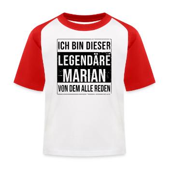 Je suis cette légende pour Marian - T-shirt baseball Enfant - blanc/rouge - Devant
