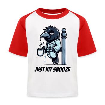 Edgar Allan Poe Fan, Klassische Literatur, - Kinder Baseball T-Shirt - Weiß/Rot - Vorne