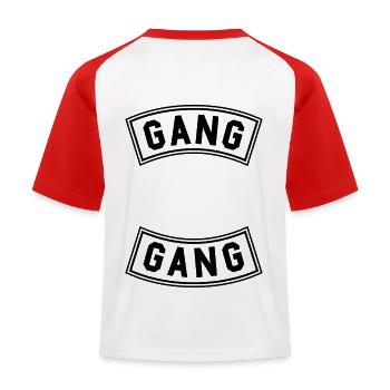Bannières de gang - T-shirt baseball Enfant - blanc/rouge - Back