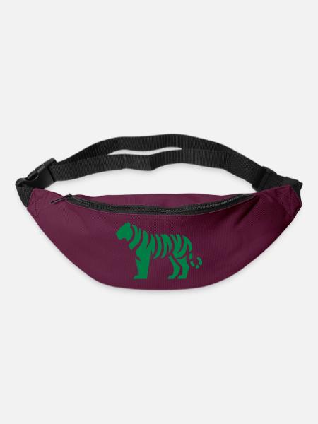 tiger silhouette - Gürteltasche - Burgunderrot