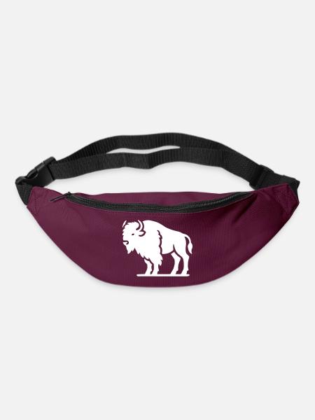 bison tier - Gürteltasche - Burgunderrot