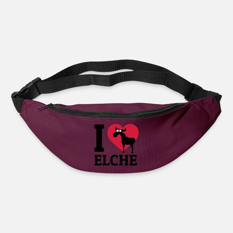 I love Elche - Gürteltasche - Burgunderrot