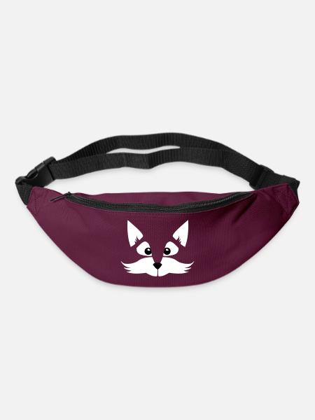 fox - fuchs - Tier - kind - Baby - Comic - Schlau - Gürteltasche - Burgunderrot