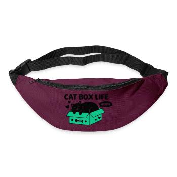 Cat Box Life Katzen Logo - Gürteltasche - Burgunderrot - Vorne