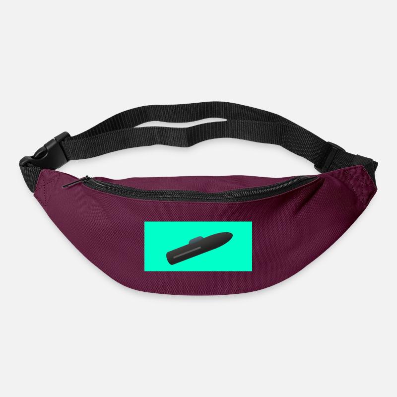 Minimalistische U-Boot-Silhouette - Gürteltasche - Burgunderrot