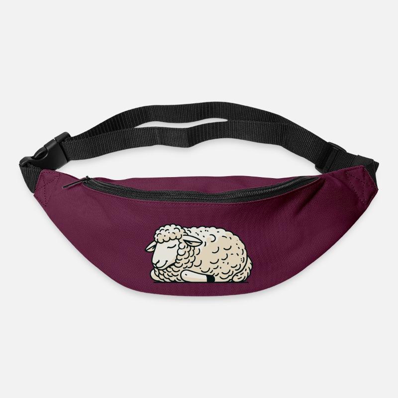 Schaf - Gürteltasche - Burgunderrot