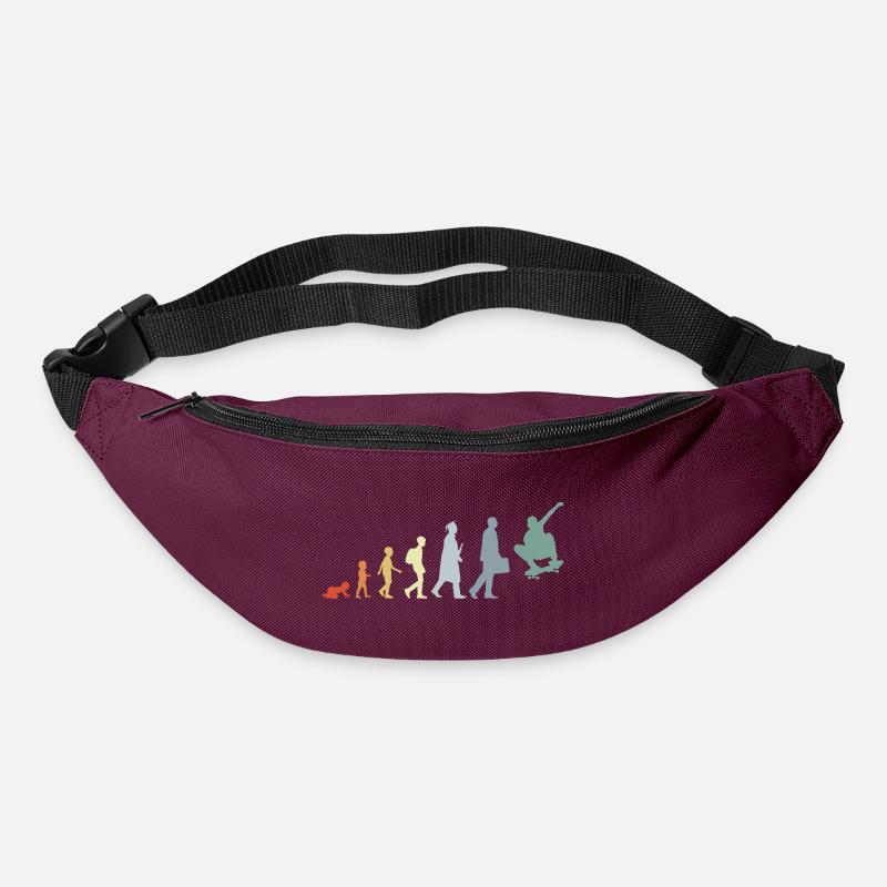 Skateboarder Evolution - Gürteltasche - Burgunderrot