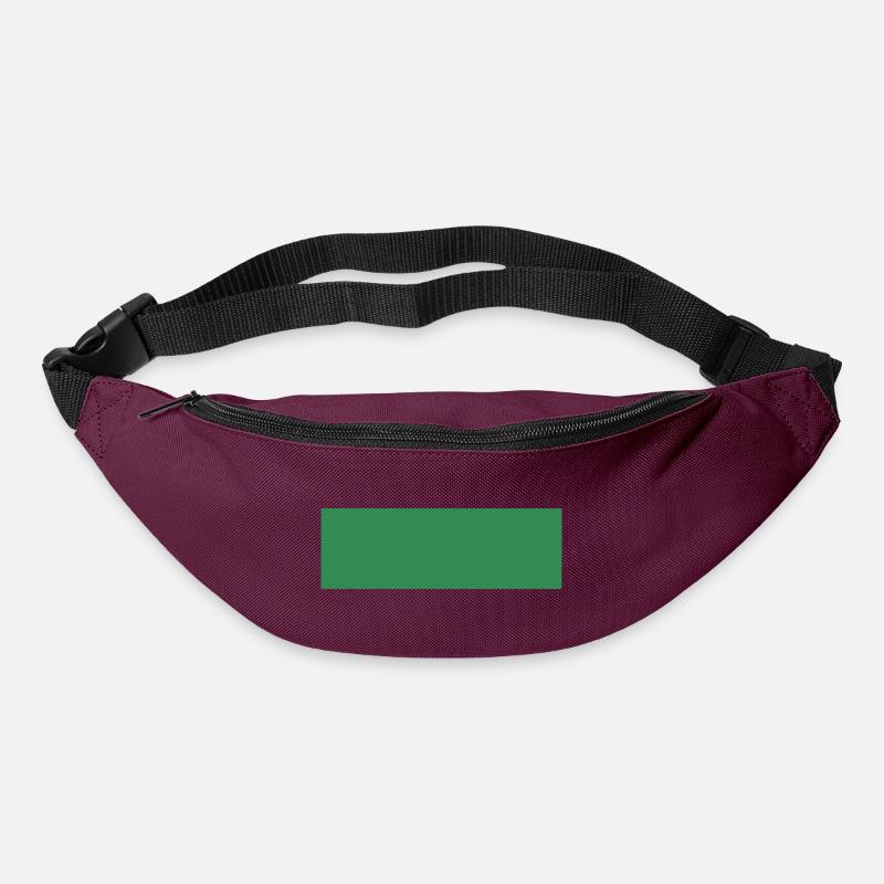 Abstract Green Rectangle Print - Bum bag - burgundy