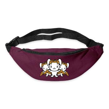 3 Bunnies Angel Wings Halo Sky Team - Bum bag - burgundy - Front