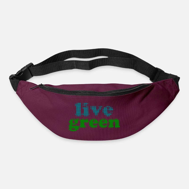 Vivre vert - Sac banane - bordeaux 