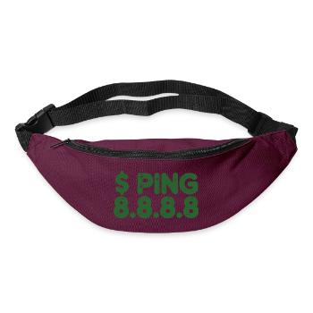 Retro Ping Glyphs in Green - Bum bag - burgundy - Front