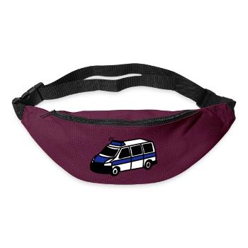 Polizeiwagen - Gürteltasche - Burgunderrot - Vorne