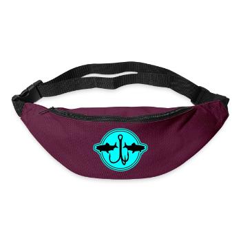 Fishing Symbol Fish Hook - Bum bag - burgundy - Front
