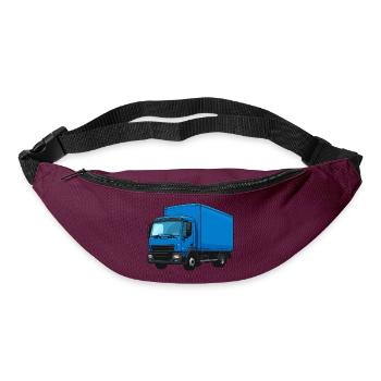 Blauer LKW Kraftvoller Transporter - Gürteltasche - Burgunderrot - Vorne