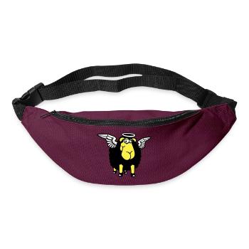 Schaf Engel Flügel Himmel Heiligenschein Heilig - Gürteltasche - Burgunderrot - Vorne