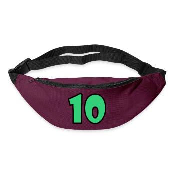 10. 10 JAHRE. 10-JÄHRIGES JUBILÄUM. 10-JÄHRIGES JUBILÄUM. - Gürteltasche - Burgunderrot - Vorne