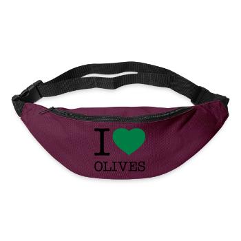 I LOVE OLIVES Oliven - Gürteltasche - Burgunderrot - Vorne
