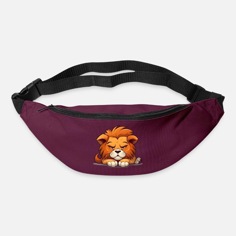 Grumpy Lion - Sprich mich nicht an - Gürteltasche - Burgunderrot