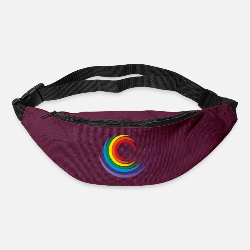Regenbogen, Regenbogenfarben, Hoffnung, Balance - Gürteltasche - Burgunderrot