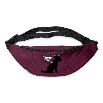 Chien Ange Halo Ailes Ange Ciel - Sac banane - bordeaux  - Devant