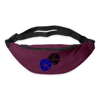 Blue Cube Minimal Design - Bum bag - burgundy - Front