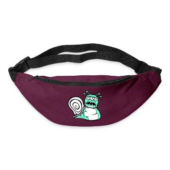 snail alien monster Halloween extraterrestrial - Bum bag - burgundy - Front