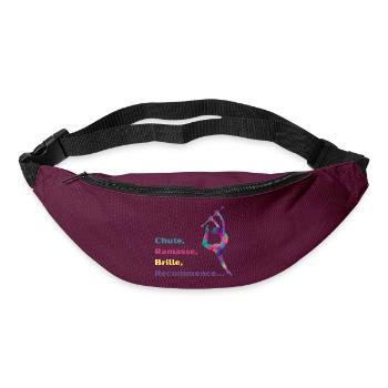Chute-_Ramasse-_Recommence-- - Sac banane - bordeaux  - Devant
