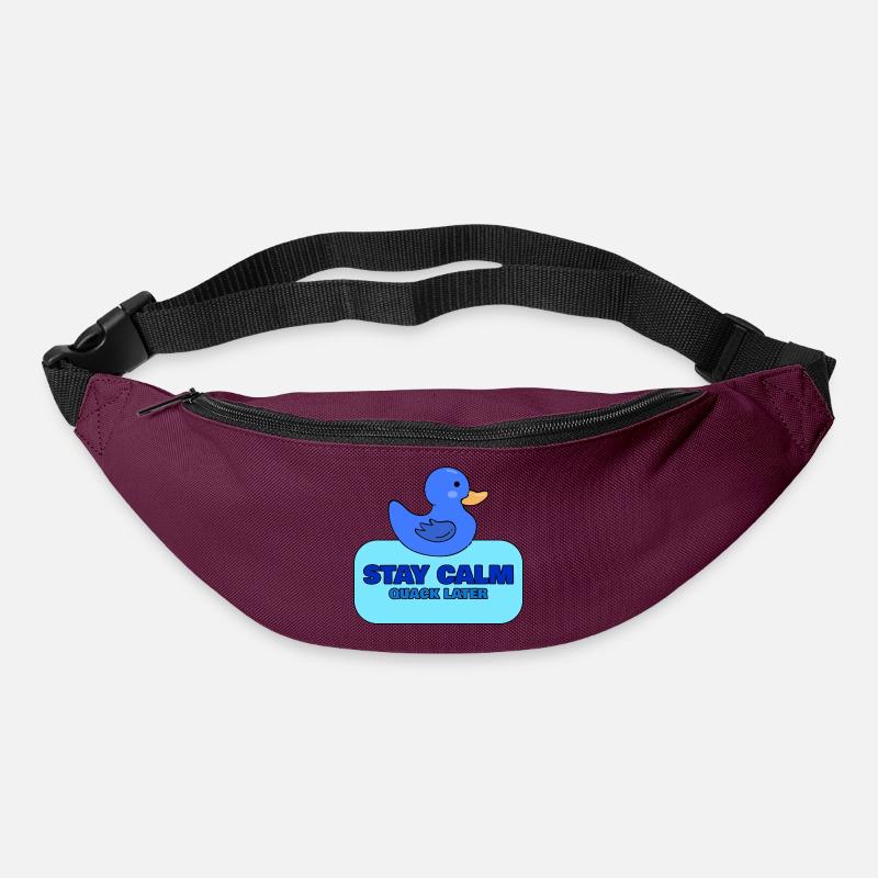 Bleib ruhig, quakt später – Blue Duck Design - Gürteltasche - Burgunderrot