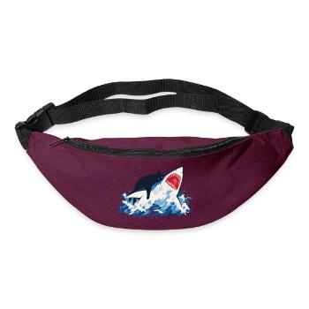 Cat Shark Ocean Humor - Bum bag - burgundy - Front