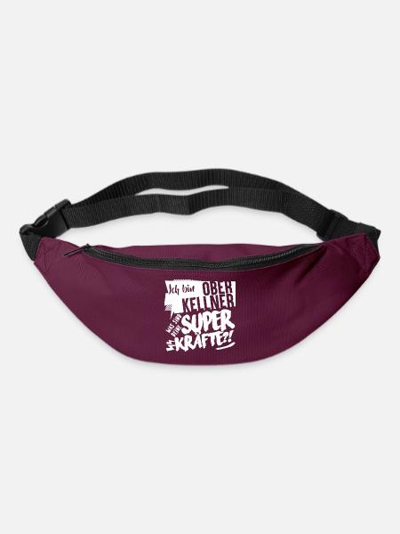 Superkräfte Oberkellner Geschenk - Gürteltasche - Burgunderrot