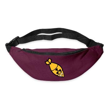 face atomic bomb radioactive bombard - Bum bag - burgundy - Front