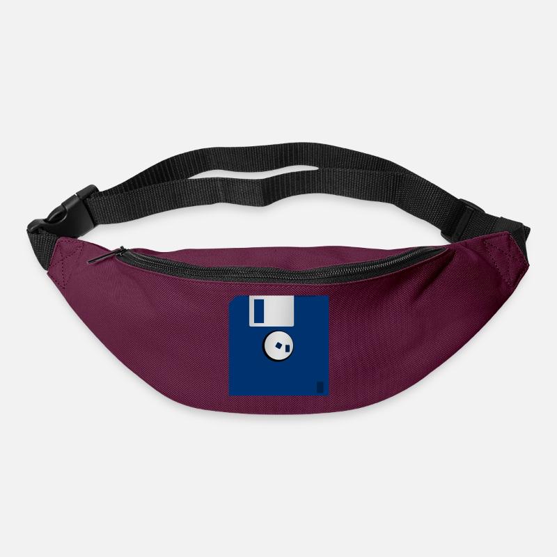 Diskette - Gürteltasche - Burgunderrot