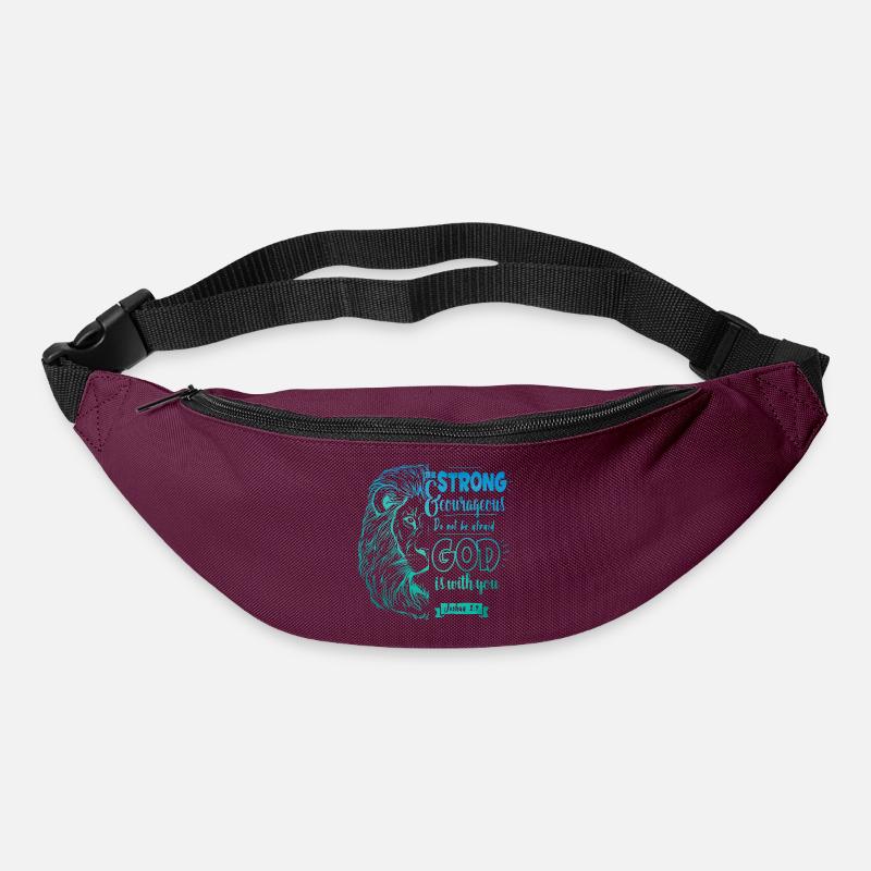 Joshua 1 9 - Be strong and courageous - Gürteltasche - Burgunderrot