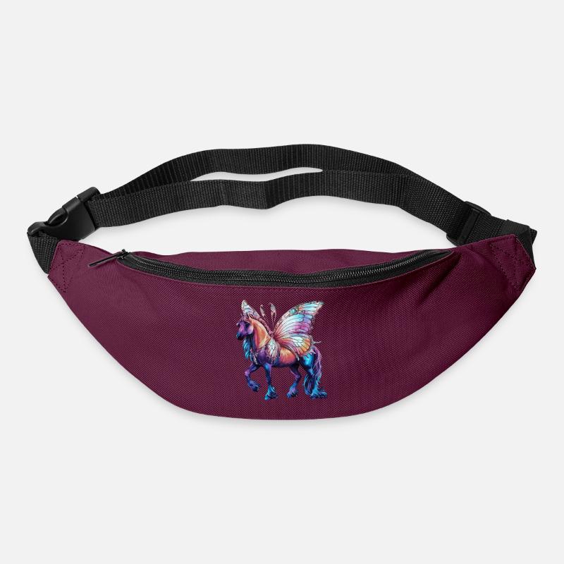 Cheval papillon - Sac banane - bordeaux 