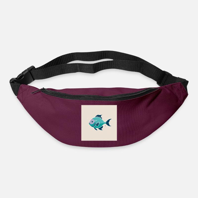 Fisch - Gürteltasche - Burgunderrot