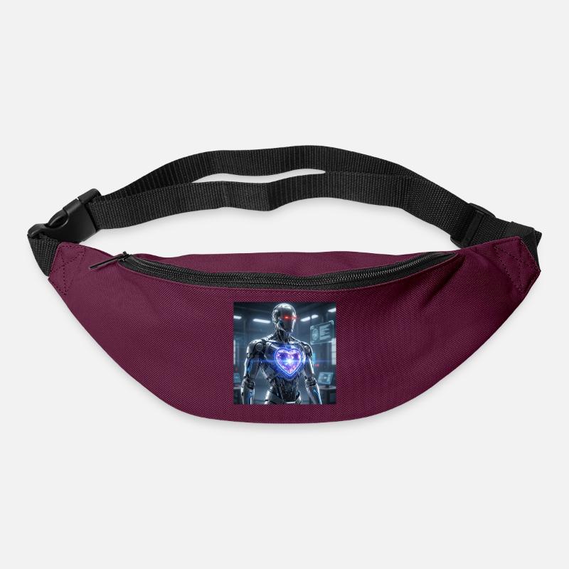 Futuristic robot with light effect - Bum bag - burgundy