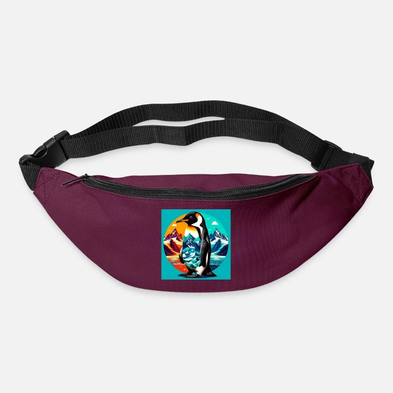 Pinguin - Gürteltasche - Burgunderrot