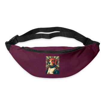 Dog General Style Poster Rétro Design Vintage - Sac banane - bordeaux  - Devant