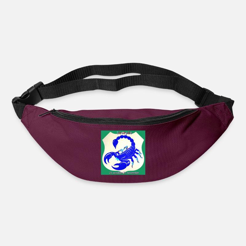 Skorpion - Gürteltasche - Burgunderrot