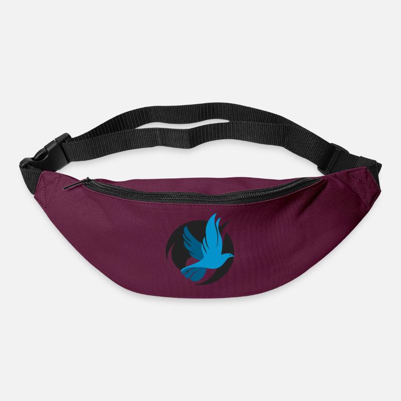 Originales Taubenlogo - Gürteltasche - Burgunderrot